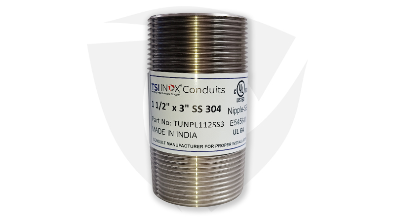 SS RMC Rigid Metal Conduit Nipple
