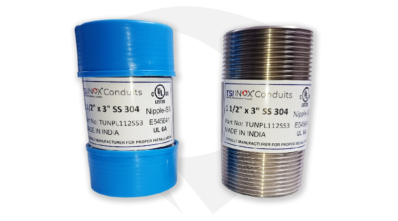 SS RMC Rigid Metal Conduit Nipple