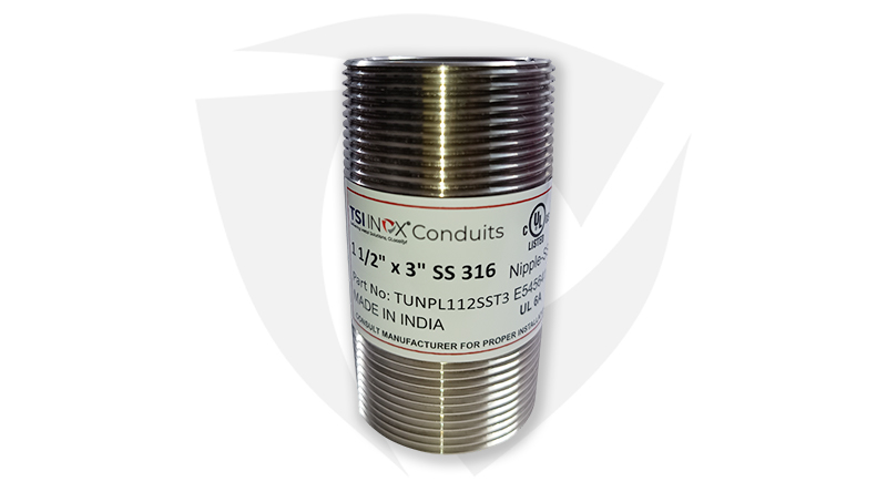 SS RMC Rigid Metal Conduit Nipple